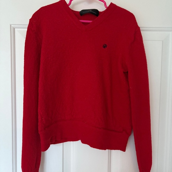 Carolina Herrera red cotton sweater - Picture 1 of 7